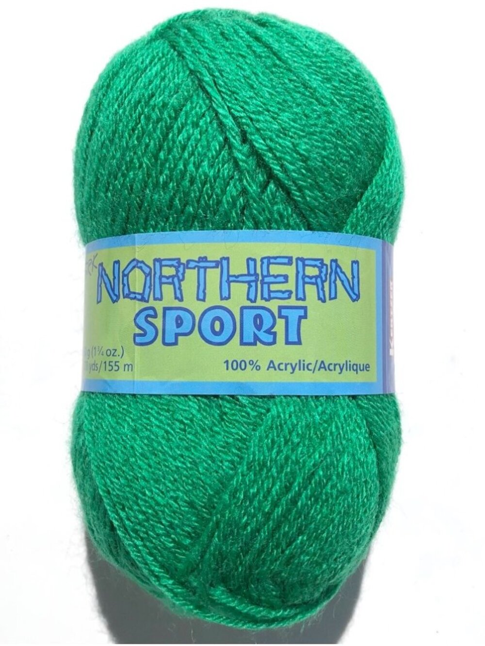 Kertzer Northern Sport Yarn Bright Green 0224 Acrylic 50g 170yd 622043802245
